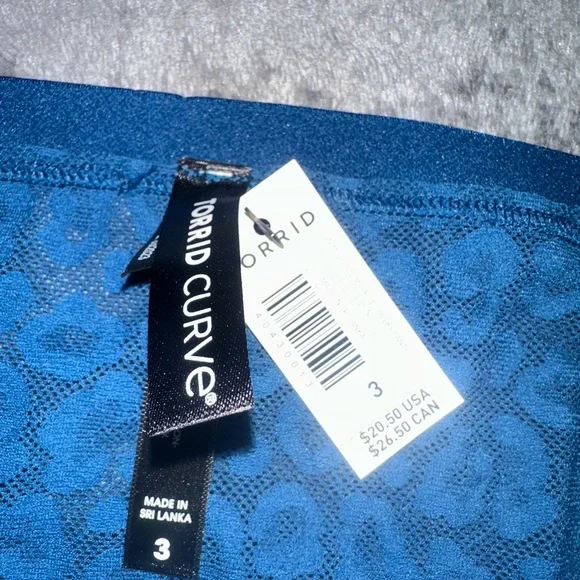 Torrid Blue Leopard Print Sheer Panties - Picture 6 of 6